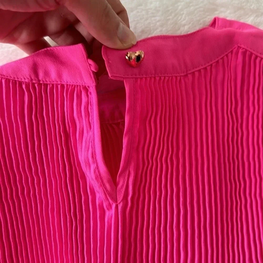 Ted baker girls bright Barbie pink dress tunic top size 5